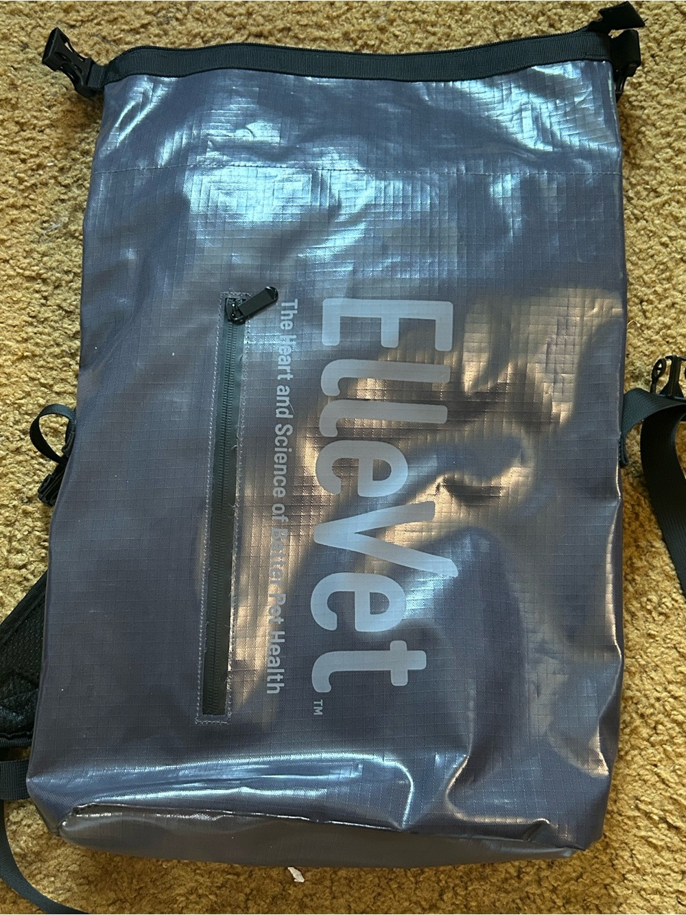 waterproof dry bag for ElleVet Sciences, a company specializing in pet health